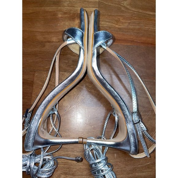 Schutz X REVOLVE Vikki Heels in Silver 6.5 - Picture 8 of 13